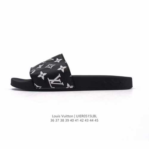 llouis Vuitton Waterfront Mule Slides Printed Summer Fashion Wear Indoor And