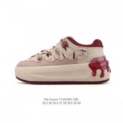 Company-level Fila women's dad shoes, the Fila Fusion thick-soled, height-enhanc