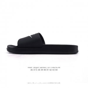 Nike Wmns Nike Tanjun Sandal All-match Nike sports slippers Pu leather upper foa