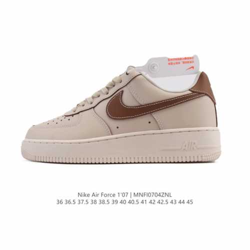 Company-level Nike Air Force 1 '07 Low Air Force One white shoes with air cushi