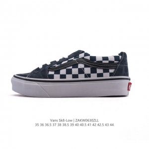 Vans Sk8-Low classic style Xiaohongshu hot-selling low-top casual canvas splici