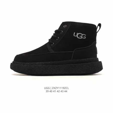 Factory Grade Authentic Ugg Retro Men's High-Top Sneakers, Trendy Boots, Leathe - Click Image to Close