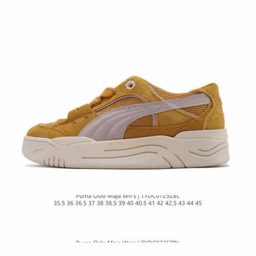 a company-grade Puma Oslo Maja Wn's 2025 new white platform sneakers with thick