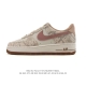 Nike Air Force 1 '07 Low, a versatile, platform, low-top white sneaker with cus