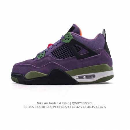 Second-layer leather genuine Nike Air Jordan 4 Retro Og Michael Jordan Aj4 gener - Click Image to Close