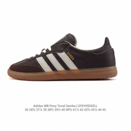 Authentic Adidas WB Pony Tonal Samba pony hair plush sneakers combine classic Tr - Click Image to Close