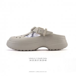 Corporate-level Crocs Beach Hole Shoes Women's Casual Thick-soled Height-enhanci