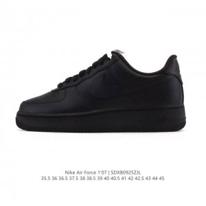 Company-grade Nike Air Force 1 '07 Low, a versatile, thick-soled, height-enhanc