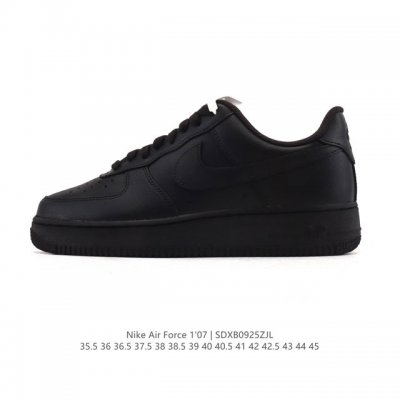 Company-grade Nike Air Force 1 '07 Low, a versatile, thick-soled, height-enhanc
