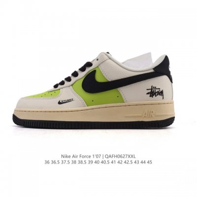 Company-level Nike Air Force 1 '07 Low Air Force One white shoes with air cushi