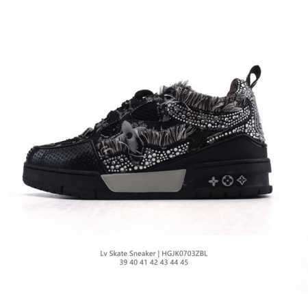 Corporate Lv Skate Sneaker Louis Vuitton Men's Shining Diamond Upper Sports Sne - Click Image to Close