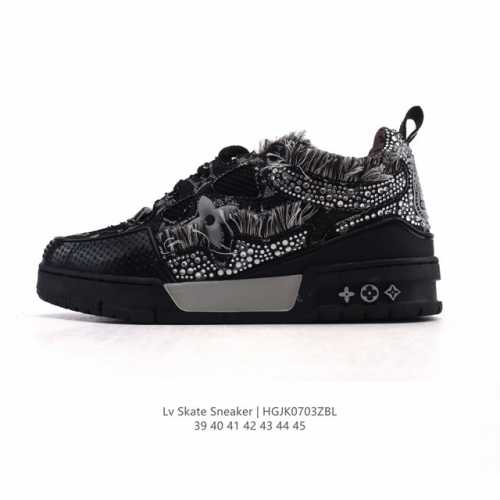 Corporate Lv Skate Sneaker Louis Vuitton Men's Shining Diamond Upper Sports Sne