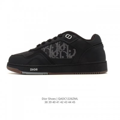 Company-grade Dior men's white sneakers, thick-soled, height-increasing, versat