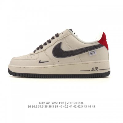 Factory Grade Nike Air Force 1 '07 Low, White Sneakers, Thick Sole, Height Incr
