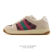 Gucci Screener series distressed sneakers, fashionable platform shoes with heig