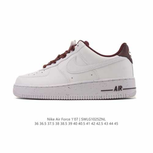 Company-grade Nike Air Force 1 '07 Low platform sneakers, featuring a thick sole