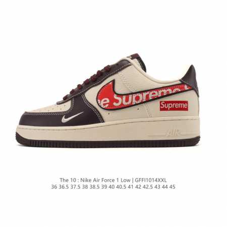 Company-grade Nike Air Force 1 '07 Low platform sneakers, featuring a thick sole - Click Image to Close