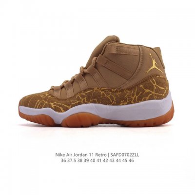 Nike Air Jordan 11 Retro Men's and Women's Sports Shoes Aj11 Classic design, lo
