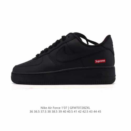 Authentic Nike Air Force 1 '07 Low, a versatile, low-top, thick-soled, height-en