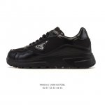 Company-grade Prada series / Prada men's platform running shoes, stylish dad sho