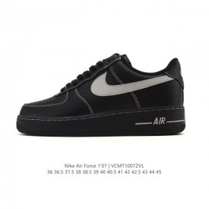Company-grade Nike Air Force 1 '07 Low platform sneakers, featuring a thick sole