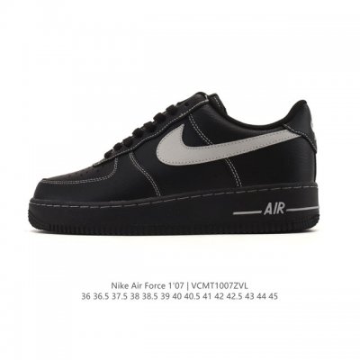 Company-grade Nike Air Force 1 '07 Low platform sneakers, featuring a thick sole