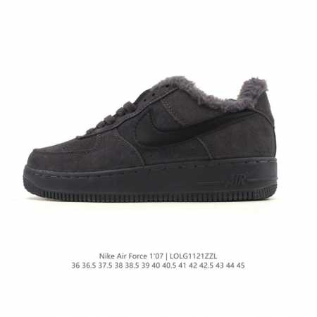 Autumn/Winter New Style Fleece-Lined Thick Nike Air Force 1 '07 Low. Air Force - Click Image to Close
