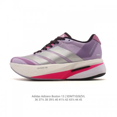Company-grade Adidas Adizero Boston 13 marathon running shoe, a long-distance ru