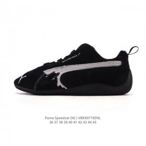 The Puma Speedcat Og is a low-top, German-inspired, retro, versatile racing shoe