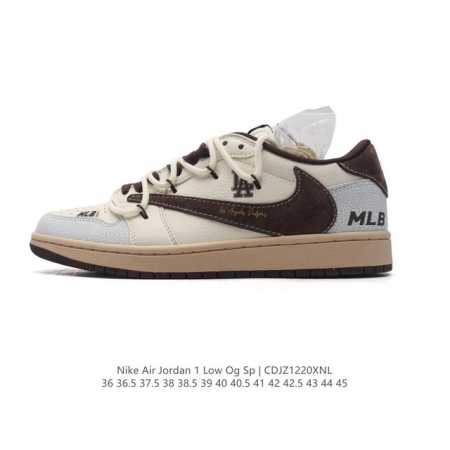 Nike Air Jordan 1 Low Og Sp Military Blue Aj1 1 Mlb Aj1 1 Aj1 1 Ts Swoosh Xs318 - Click Image to Close
