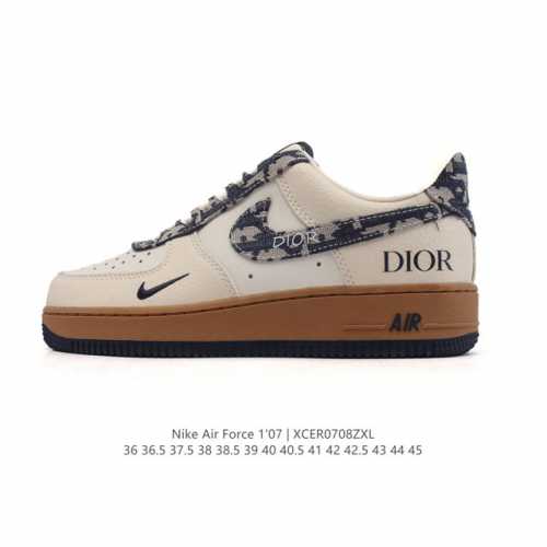 Authentic Nike Air Force 1 '07 Low Air Force One white shoes with air cushion, l