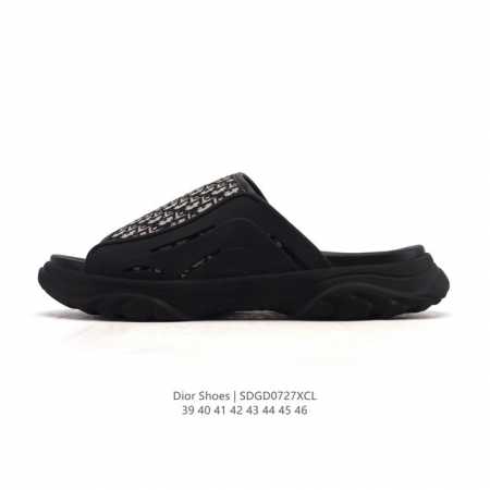 Dior corporate-grade men's beach slippers imported precision jacquard embroidery - Click Image to Close