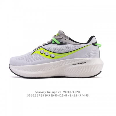 Corporate-grade Saucony Triumph 21 neutral running shoes with strong cushioning.