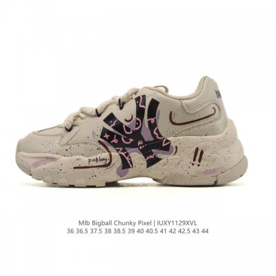 Company-grade Korean Mlb unisex retro dad shoes, Mlb Bigball Chunky pixel retro