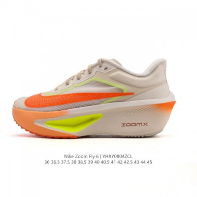 Corporate Nike Zoom Fly 6 Marathon Carbon Plate Beige-Black Running Shoes for M