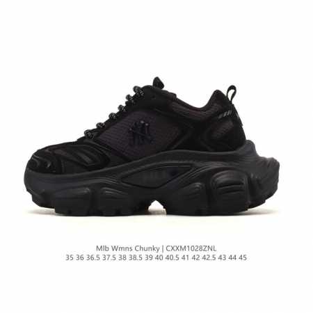 Company-grade MLB Bigball Chunky New York Yankees platform sneakers, unisex retr - Click Image to Close