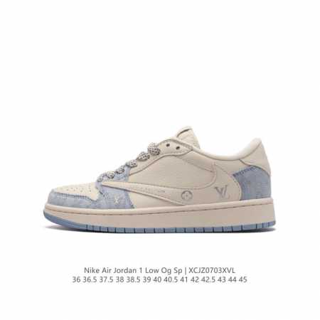 Travis Scott x Fragment Design x Jordan Air Jordan 1 Low OG SP AJ1 1 LV # Travi - Click Image to Close