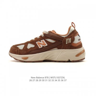 New Balance Nb 878 Retro Grey Series Fabric and Synthetic Leather Low-top Childr