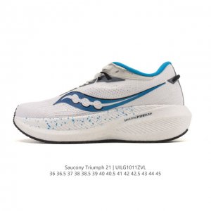 Saucony Triumph 21 Unisex Running Shoes, High-Cushioning, Lightweight, Thick, He