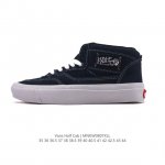 Company-grade Vans Half Cab autumn/winter mid-cut vulcanized casual sneakers, cl