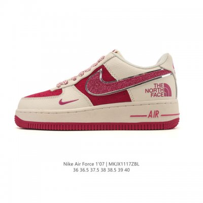 Nike Air Force 1 '07 Low, a versatile, platform, low-top white sneaker with cus