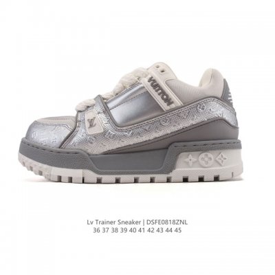 Louis Vuitton LV Louis Vuitton sneakers, fashionable sneakers, trendy thick-sole