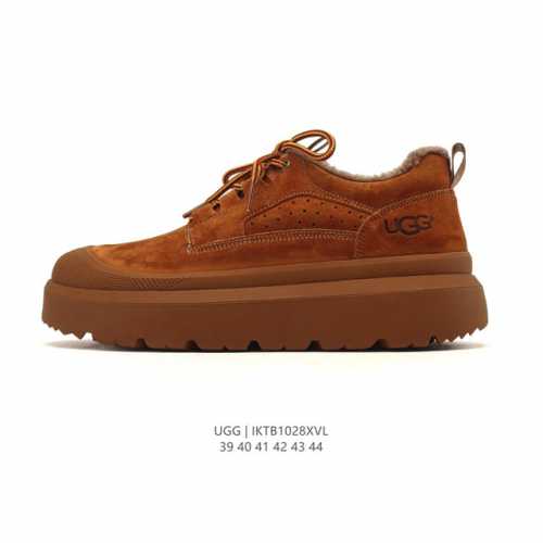 Genuine Ugg Retro Men's Low-Top Sneakers, Trendy Boots, Shearling-lined Thick So