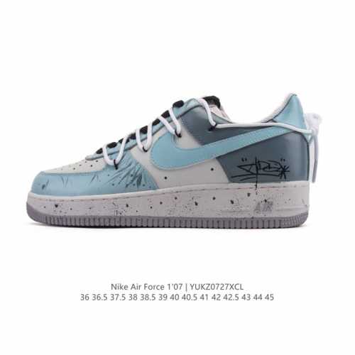 a company-grade Nike Air Force 1 '07 Low white sneaker with double laces and a t