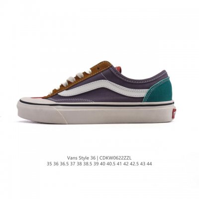 Authentic half-size Vans Style 36 classic low-top casual sports vulcanized skate