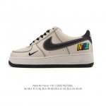 Company-grade Nike Air Force 1 '07 Low platform sneakers, featuring a thick sole