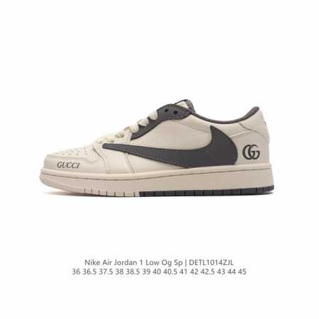 travis Scott X Gucci X Jordan Air Jordan 1 Low Og Sp Aj1 1 Lv # travis Scott jo - Click Image to Close