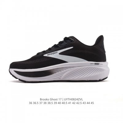 New, corporate-grade Brooks Ghost 17. A classic, thick-soled, elevated athletic