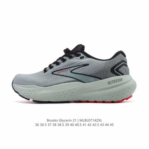 Brooks Glycerin 21 professional cushioned running shoes for men and women. These