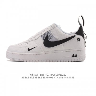 Nike Air Force 1 '07 Air Force One white cushioned low-top, versatile, thick-so